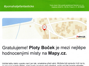 Ukázka na referenci od Mapy.cz